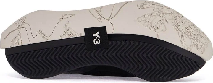 Y-3 s-gendo run black fabric and leather running sneakers - Image 5