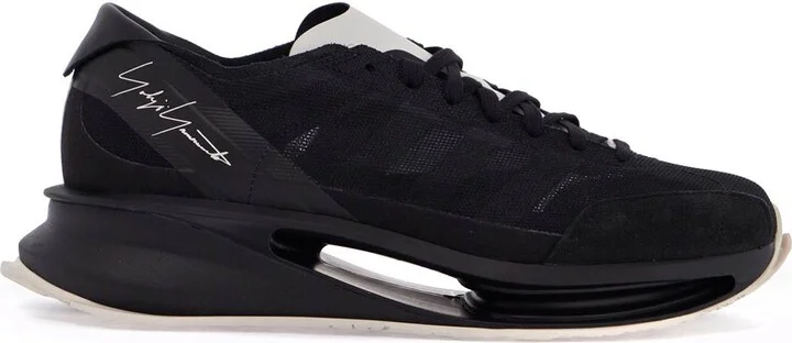 Y-3 s-gendo run black fabric and leather running sneakers