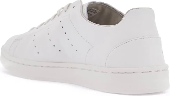 Y-3 white leather sneakers with minimalist design - Image 2