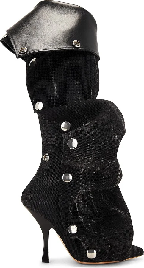 Y/Project Snap Boot in Black - Image 2