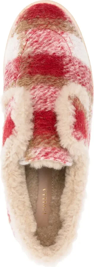 Yacht check-pattern felted loafers - Image 4