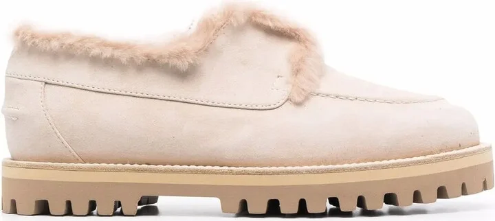 Yacht shearling-lined suede loafers