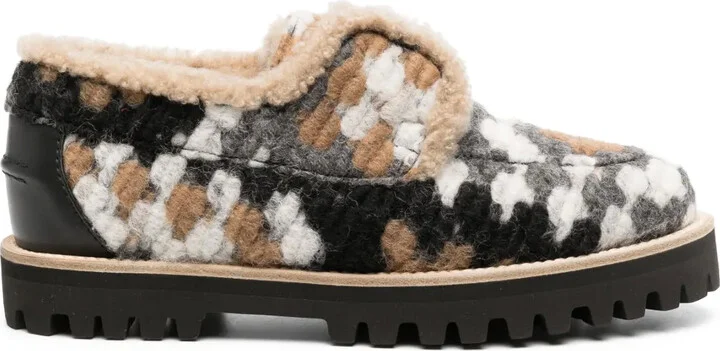 Yacht shearling-lining felted loafers