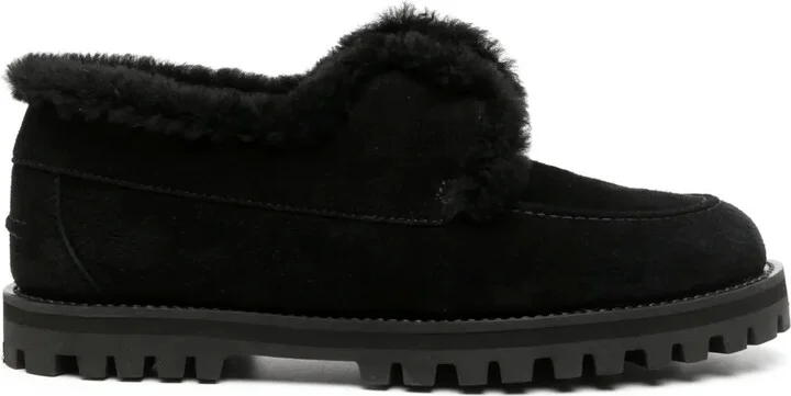 Yacht shearling-lining suede loafers