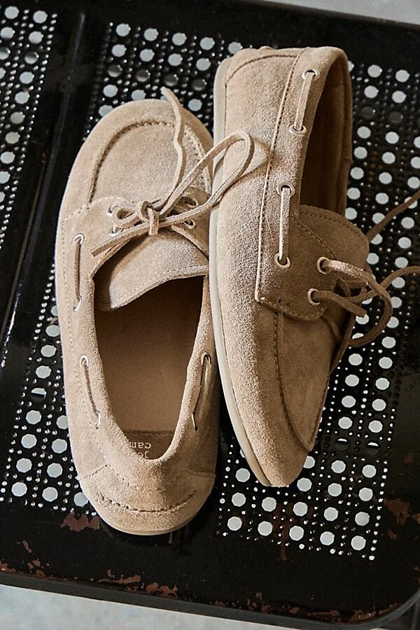 Taupe Distressed Suede
