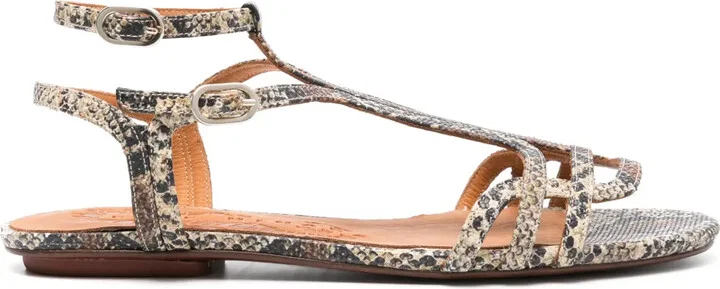 Yael snake-print leather sandals