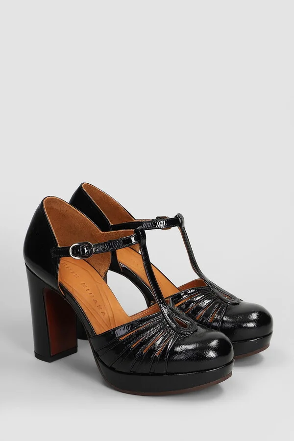 Yaisu Pumps In Black Leather - Image 2