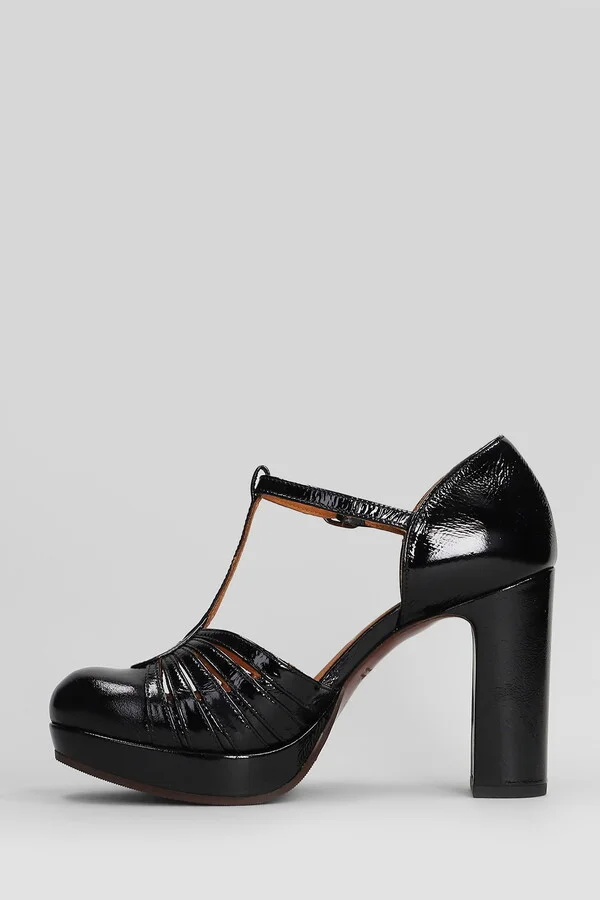 Yaisu Pumps In Black Leather - Image 3