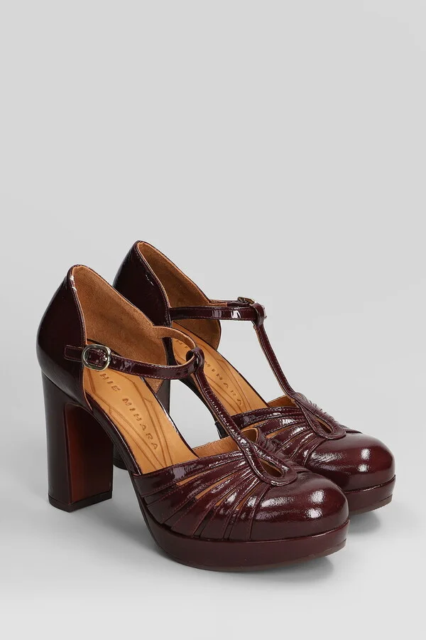 Yaisu Pumps In Bordeaux Leather - Image 2