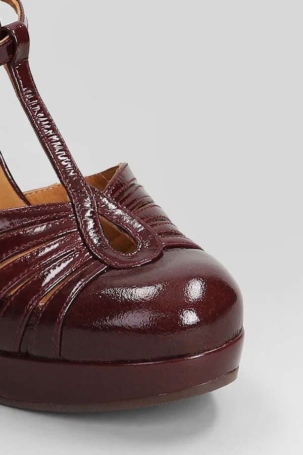Yaisu Pumps In Bordeaux Leather - Image 5