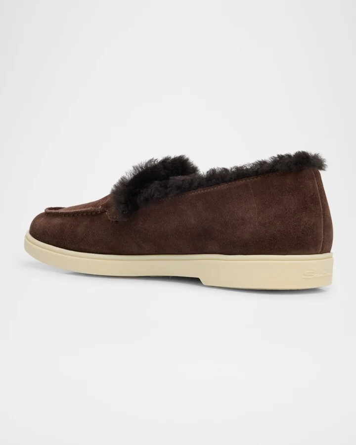 Yalta Suede Shearling Sporty Loafers - Image 2