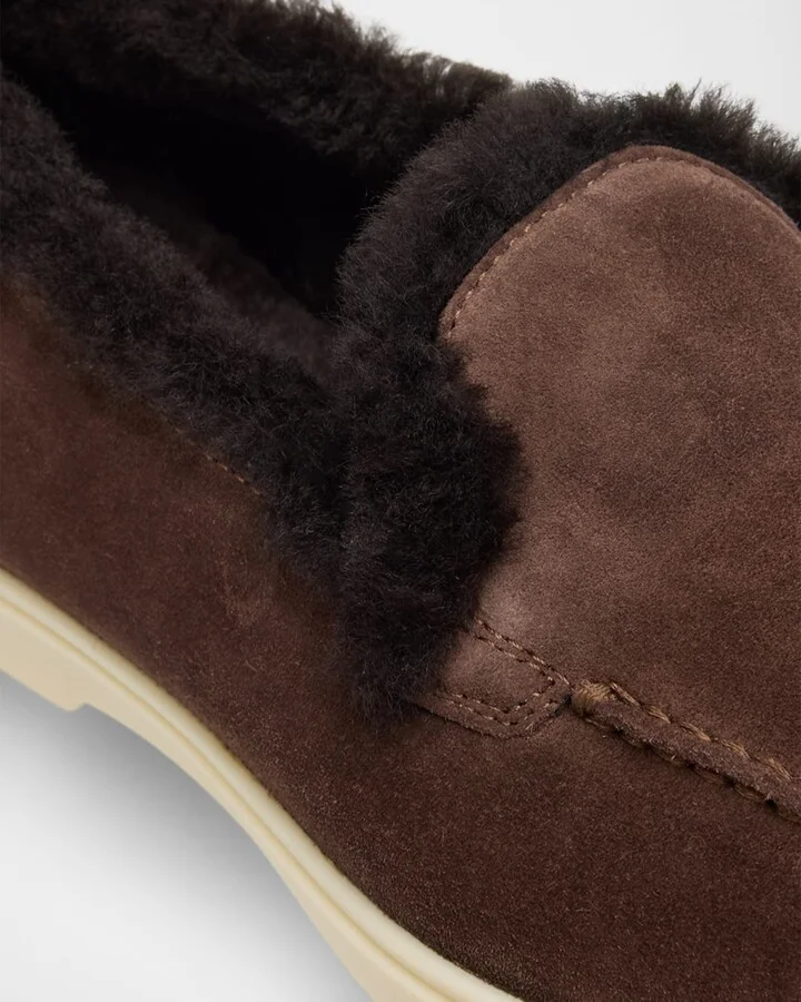 Yalta Suede Shearling Sporty Loafers - Image 3