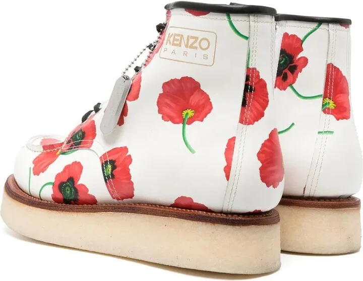 Yama floral-print lace-up boots - Image 3