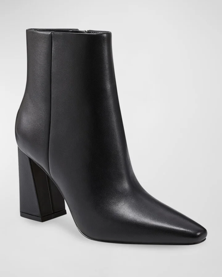 Yanara Leather Zip Booties - Image 4