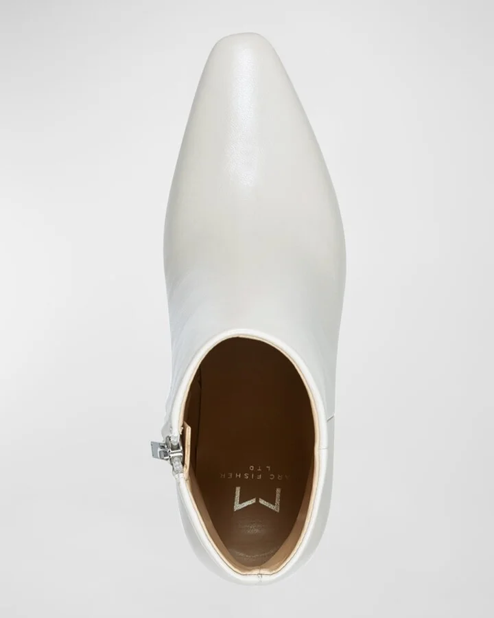 Yanara Leather Zip Booties - Image 5