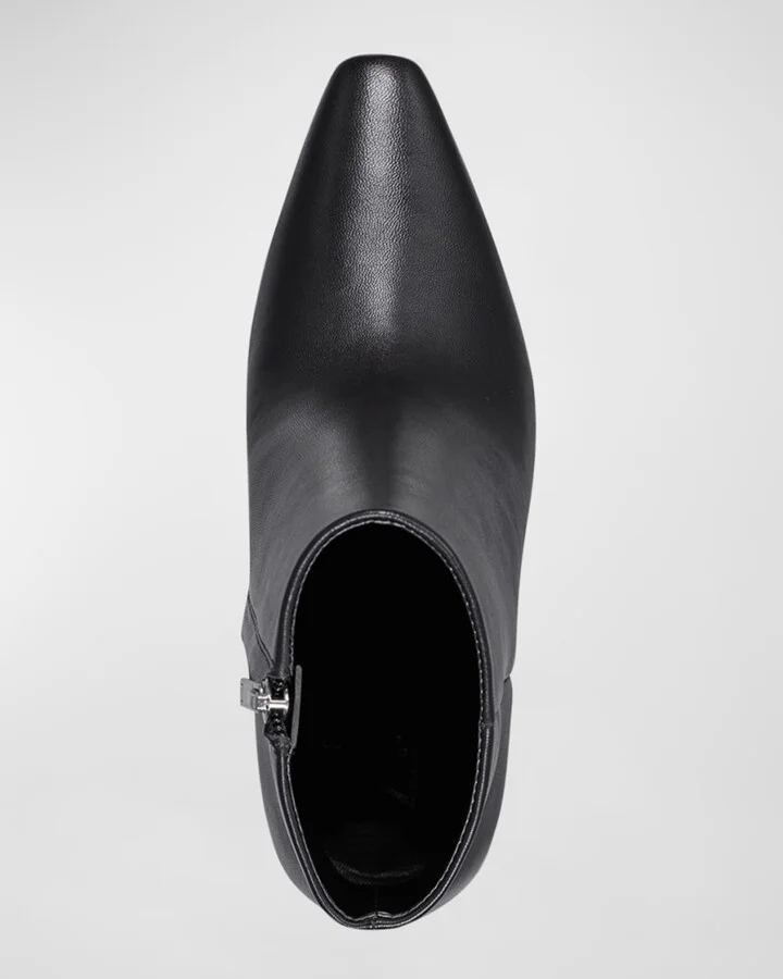 Yanara Leather Zip Booties - Image 11