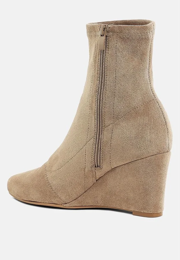 Yara Microfiber Wedge Sock Boots - Image 2