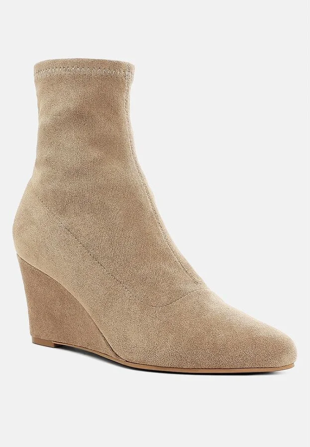 Yara Microfiber Wedge Sock Boots - Image 3