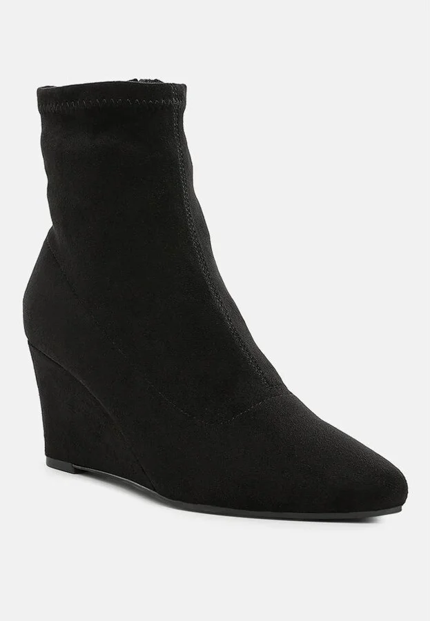 Yara Microfiber Wedge Sock Boots - Image 4