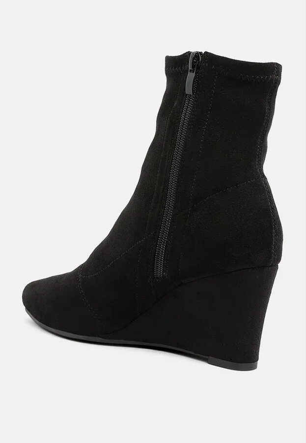 Yara Microfiber Wedge Sock Boots - Image 5