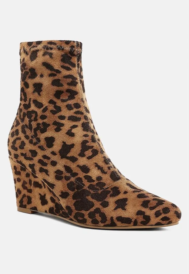 Yara Microfiber Wedge Sock Boots - Image 6