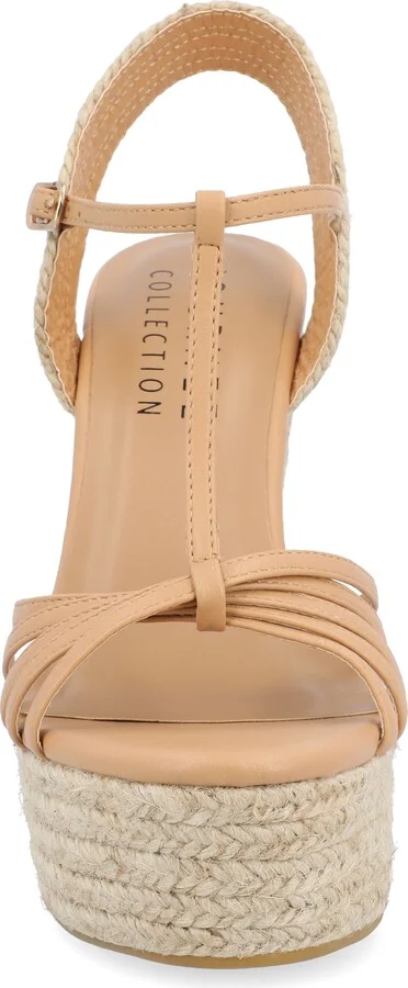 Yara Tru Comfort T-Strap Espadrille Wedge Platform Sandal - Image 3