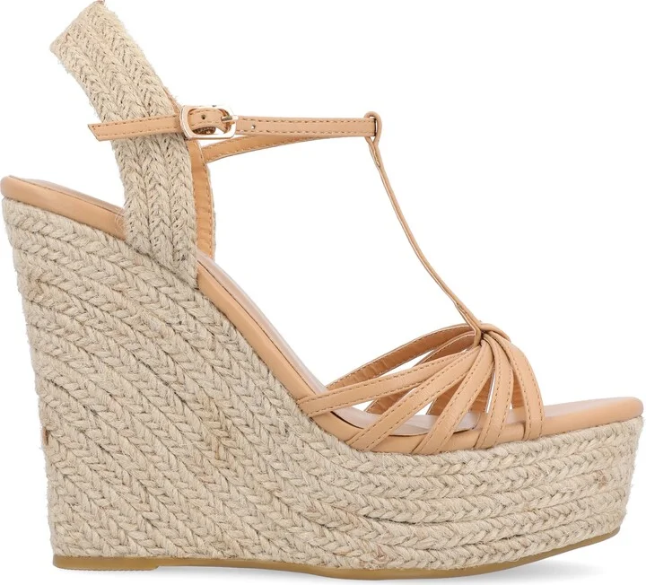 Yara Tru Comfort T-Strap Espadrille Wedge Platform Sandal - Image 4