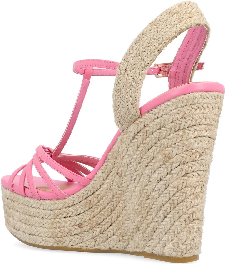 Yara Tru Comfort T-Strap Espadrille Wedge Platform Sandal - Image 9