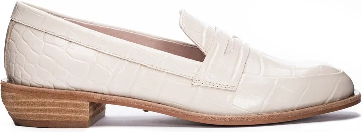Yasmeen Croc Embossed Penny Loafer - Image 2