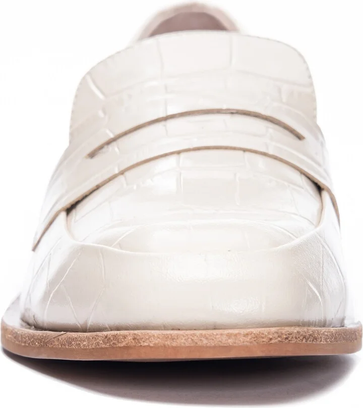 Yasmeen Croc Embossed Penny Loafer - Image 3