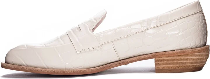 Yasmeen Croc Embossed Penny Loafer - Image 6