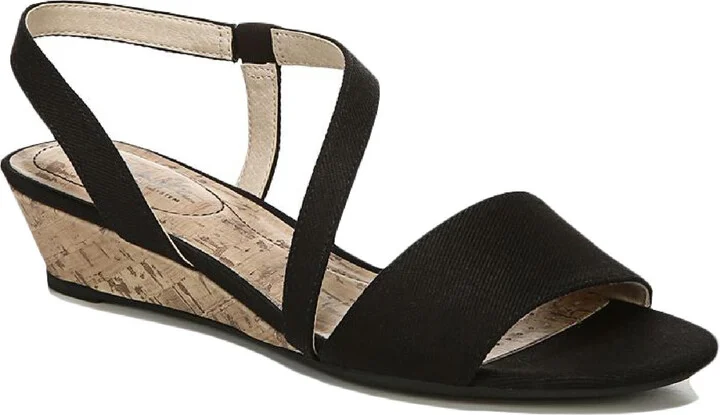 Yasmine Womens Strappy Slip On Wedges