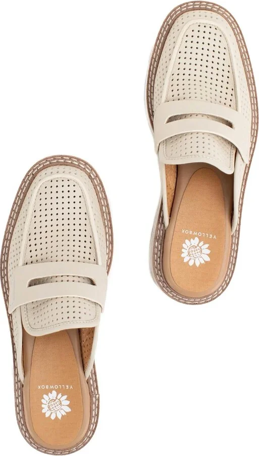Yb Loafer Mule-Ivory In Beige