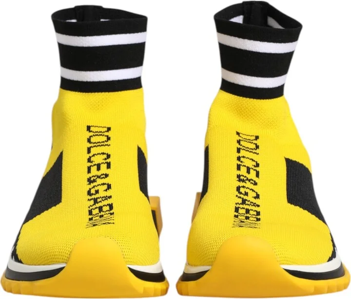 Yellow Black Sorrento Socks Sneakers Women's Shoes - Image 2