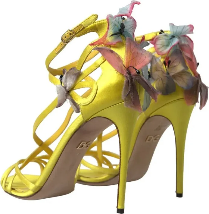 Yellow Butterfly Applique Sandals Women's Shoes (Pre-Owned) - Image 2