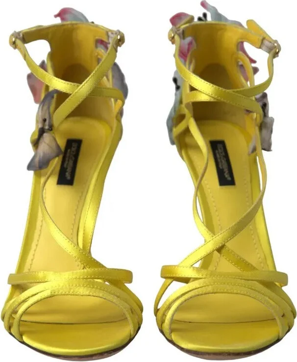 Yellow Butterfly Applique Sandals Women's Shoes (Pre-Owned) - Image 3