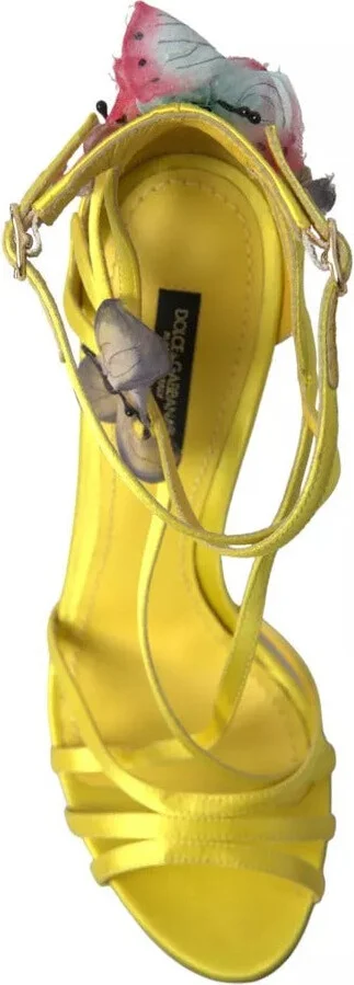 Yellow Butterfly Applique Sandals Women's Shoes (Pre-Owned) - Image 5