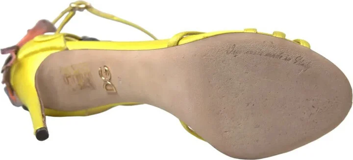 Yellow Butterfly Applique Sandals Women's Shoes (Pre-Owned) - Image 6