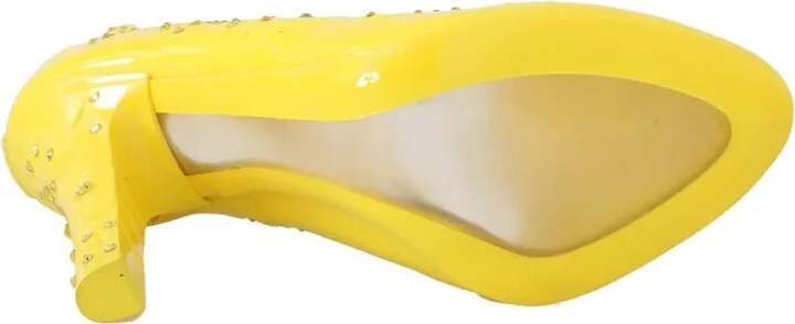 Yellow Crystal Heels CINDERELLA Women's Shoes - Image 3