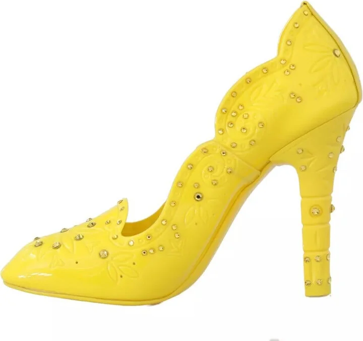 Yellow Crystal Heels CINDERELLA Women's Shoes - Image 5