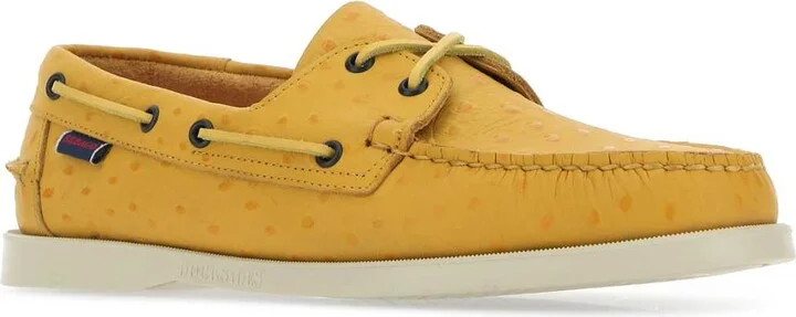 Yellow Leather Docksides Loafers - Image 2