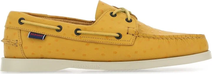 Yellow leather Docksides loafers