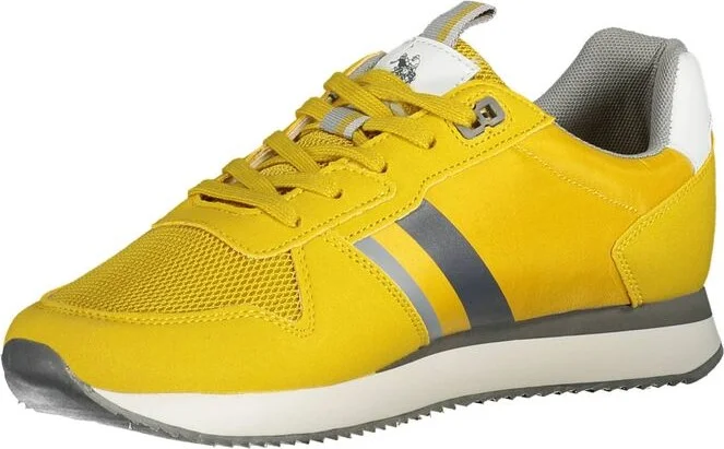 Yellow Polyester Men Men's Sneaker - Image 3