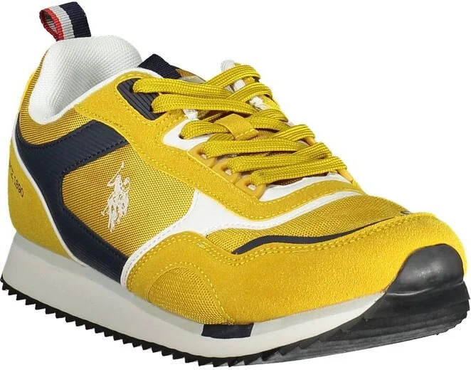 Yellow Polyester Men's Sneaker - Image 2