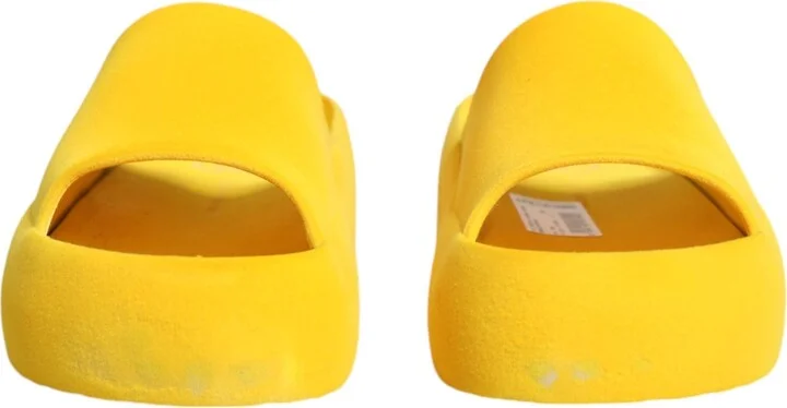 Yellow Rubber Slides Sandals Beachwear Women's Shoes (Pre-Owned) - Image 2