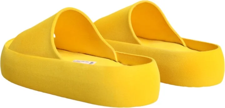 Yellow Rubber Slides Sandals Beachwear Women's Shoes (Pre-Owned) - Image 5
