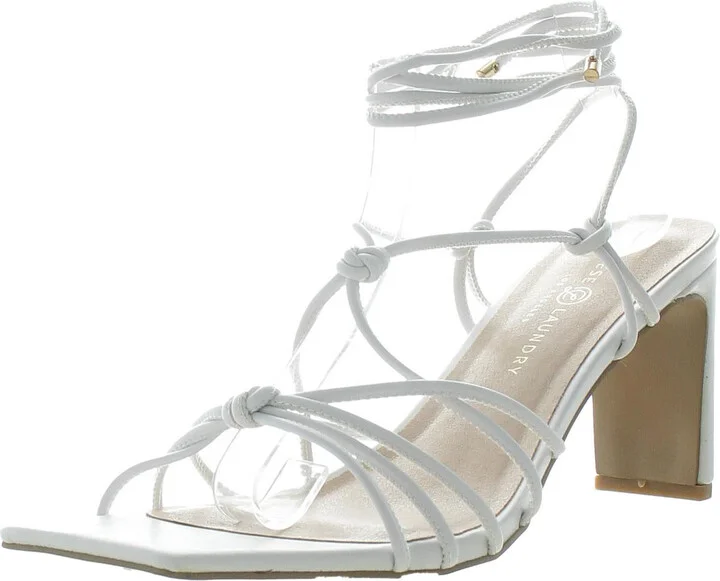 Yita Womens Lace-Up Man Made Block Heels