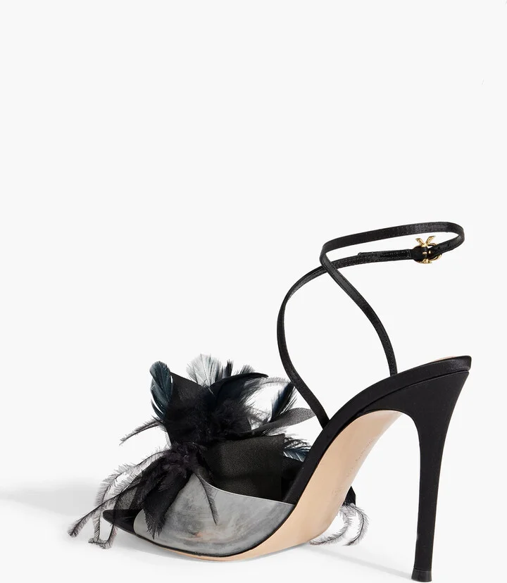 Ynez embellished satin and PVC sandals - Image 3