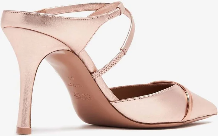 Yoana 80 Mules in Metallic Leather - Image 2