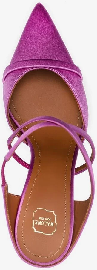 Yoana 90 Pointed Satin Mules - Image 2